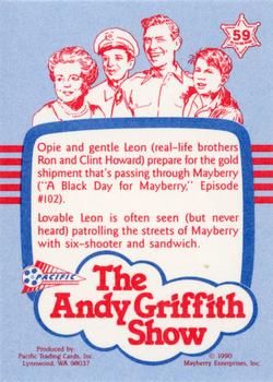 1990 Pacific The Andy Griffith Show Series 1 #59 Quick-draw Experts Back