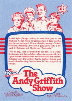 1990 Pacific The Andy Griffith Show Series 1 #67 Goober Pyle Back