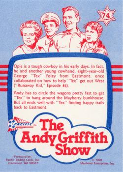 1990 Pacific The Andy Griffith Show Series 1 #74 Red-headed Ranger Back