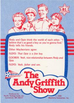 1990 Pacific The Andy Griffith Show Series 1 #81 The Taylor Men Back