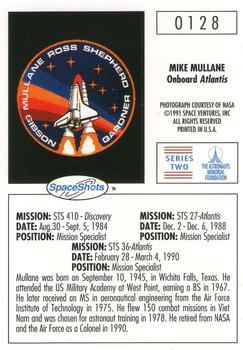 1990-92 Space Ventures Space Shots #0128 Mike Mullane - Onboard Atlantis Back