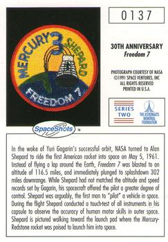 1990-92 Space Ventures Space Shots #0137 30th Anniversary - Freedom 7 Back