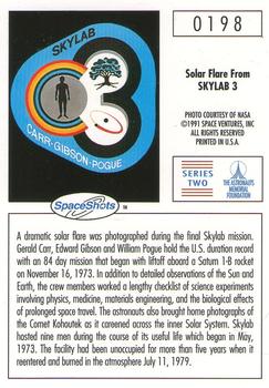 1990-92 Space Ventures Space Shots #0198 Solar Flare from Skylab 3 Back