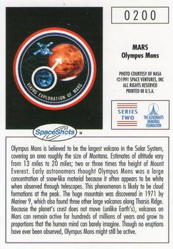 1990-92 Space Ventures Space Shots #0200 Mars - Olympus Mons Back
