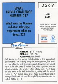 1990-92 Space Ventures Space Shots #0269 Jake E. Garn Back