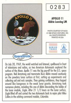 1990-92 Space Ventures Space Shots #0283 Apollo 11 - Aldrin Leaving LM Back