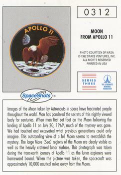 1990-92 Space Ventures Space Shots #0312 Moon from Apollo 11 Back