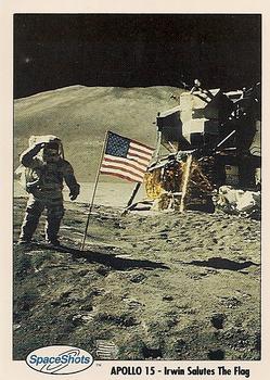 1990-92 Space Ventures Space Shots #0013 Apollo 15 - Irwin Salutes The Flag Front