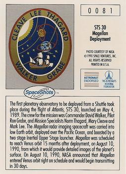 1990-92 Space Ventures Space Shots #0081 STS 30 Magellan Deployment Back