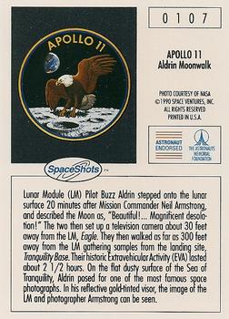 1990-92 Space Ventures Space Shots #0107 Apollo 11 - Aldrin Moonwalk Back