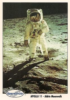 1990-92 Space Ventures Space Shots #0107 Apollo 11 - Aldrin Moonwalk Front