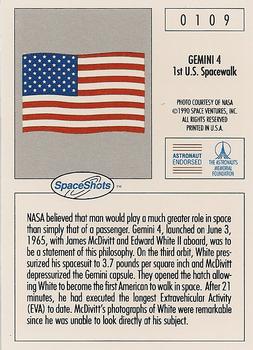 1990-92 Space Ventures Space Shots #0109 Gemini 4 - 1st U.S. Spacewalk Back
