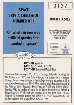 1990-92 Space Ventures Space Shots #0122 Stuart A. Roosa Back