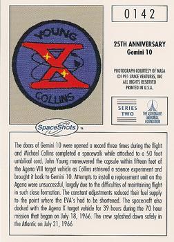 1990-92 Space Ventures Space Shots #0142 25th Anniversary - Gemini 10 Back