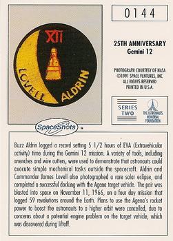 1990-92 Space Ventures Space Shots #0144 25th Anniversary - Gemini 12 Back
