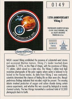 1990-92 Space Ventures Space Shots #0149 15th Anniversary - Viking 2 Back