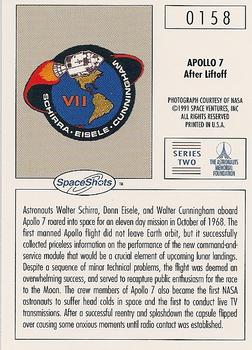 1990-92 Space Ventures Space Shots #0158 Apollo 7 - After Liftoff Back