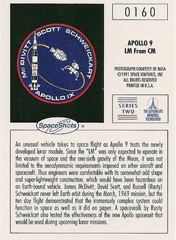 1990-92 Space Ventures Space Shots #0160 Apollo 9 - LM From CM Back