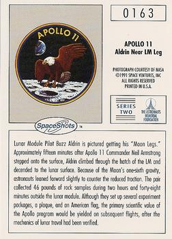1990-92 Space Ventures Space Shots #0163 Apollo 11 - Aldrin Near LM Leg Back