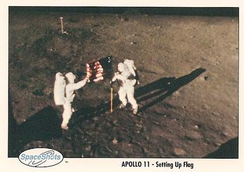 1990-92 Space Ventures Space Shots #0164 Apollo 11 - Setting Up Flag Front
