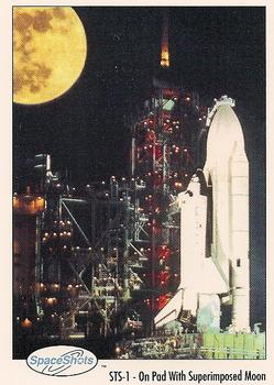1990-92 Space Ventures Space Shots #0176 STS-1 - On Pad With Superimposed Moon Front