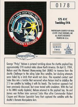 1990-92 Space Ventures Space Shots #0178 STS 41C - Tumbling EVA Back