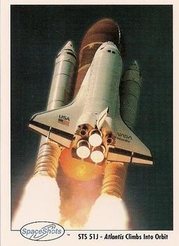 1990-92 Space Ventures Space Shots #0184 STS 51J - Atlantis Climbs Into Orbit Front