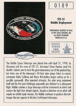 1990-92 Space Ventures Space Shots #0189 STS 31 - Hubble Deployment Back