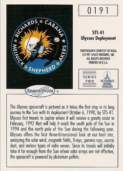 1990-92 Space Ventures Space Shots #0191 STS 41 - Ulysses Deployment Back