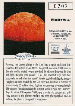 1990-92 Space Ventures Space Shots #0202 Mercury Mosaic Back