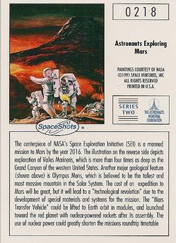 1990-92 Space Ventures Space Shots #0218 Astronauts Exploring Mars Back