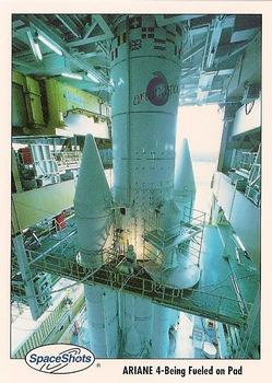 1990-92 Space Ventures Space Shots #0256 Ariane 4 - Being Fueled on Pad Front