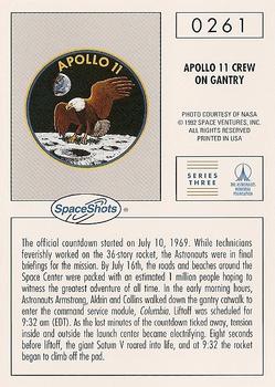 1990-92 Space Ventures Space Shots #0261 Apollo 11 Crew on Gantry Back