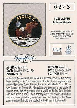 1990-92 Space Ventures Space Shots #0273 Buzz Aldrin - In Lunar Module Back