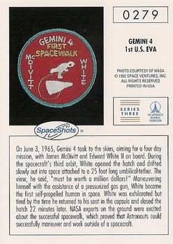 1990-92 Space Ventures Space Shots #0279 Gemini 4 - 1st U.S. EVA Back