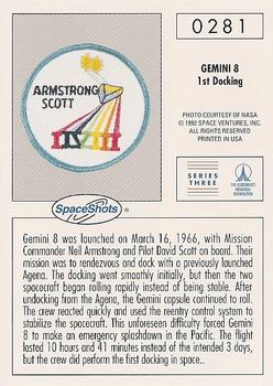 1990-92 Space Ventures Space Shots #0281 Gemini 8 - 1st Docking Back