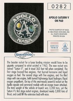 1990-92 Space Ventures Space Shots #0282 Apollo Saturn V on Pad Back