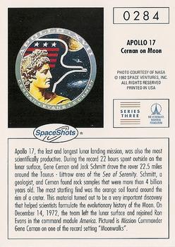 1990-92 Space Ventures Space Shots #0284 Apollo 17 - Cernan on Moon Back