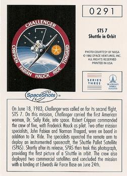 1990-92 Space Ventures Space Shots #0291 STS 7 - Shuttle in Orbit Back