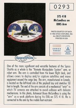 1990-92 Space Ventures Space Shots #0293 STS 41B - McCandless on RMS Arm Back