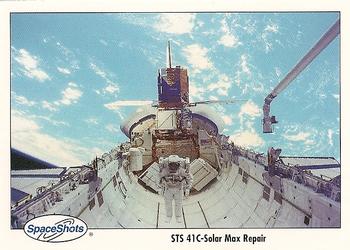 1990-92 Space Ventures Space Shots #0295 STS 41C - Solar Max Repair Front