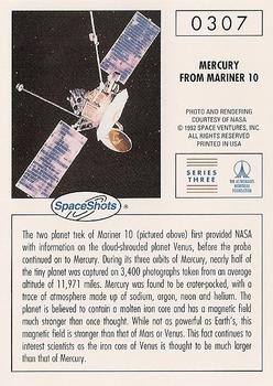 1990-92 Space Ventures Space Shots #0307 Mercury from Mariner 10 Back