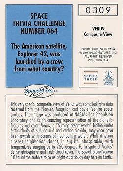 1990-92 Space Ventures Space Shots #0309 Venus - Composite View Back