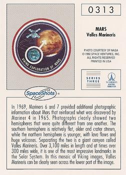 1990-92 Space Ventures Space Shots #0313 Mars - Valles Marineris Back