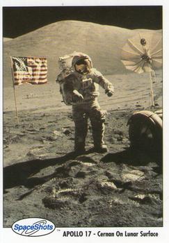 1990-92 Space Ventures Space Shots #0074 Apollo 17 - Cernan On Lunar Surface Front