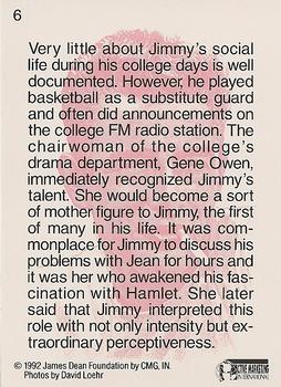 1992 Active Marketing The James Dean Collection #6 Very little about Jimmy's social life during his… Back