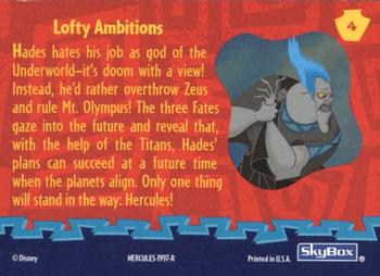 1997 Skybox Disney Hercules #4 Lofty Ambitions Back