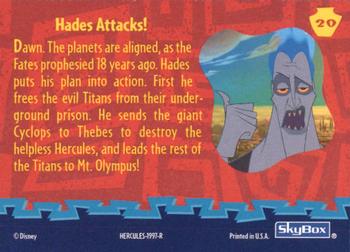 1997 Skybox Disney Hercules #20 Hades Attacks! Back