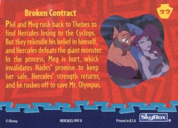 1997 Skybox Disney Hercules #23 Broken Contact Back