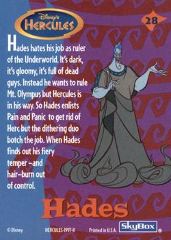 1997 Skybox Disney Hercules #28 Hades Back
